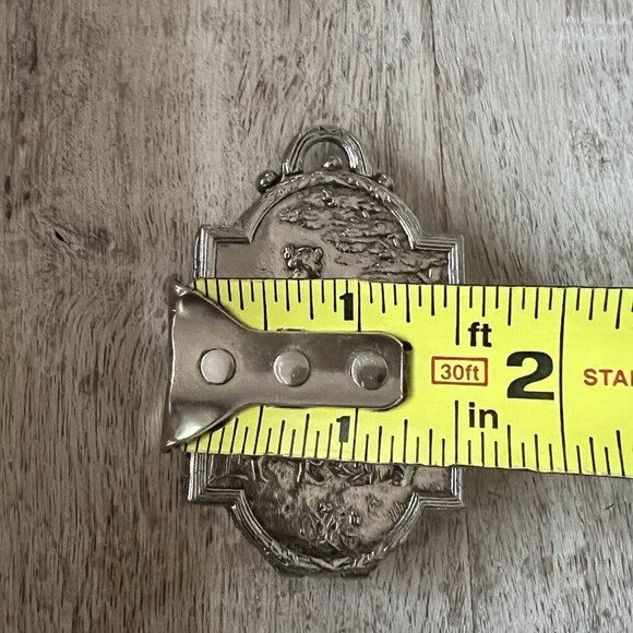 Art Nouveau Lady Goddess Nymph Nude Locket Pendant 2 Sided Silver Plated - Picture 8 of 9